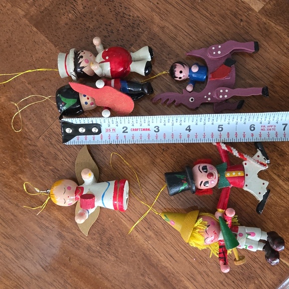 Vintage Wooden Christmas Ornaments - Picture 2 of 6